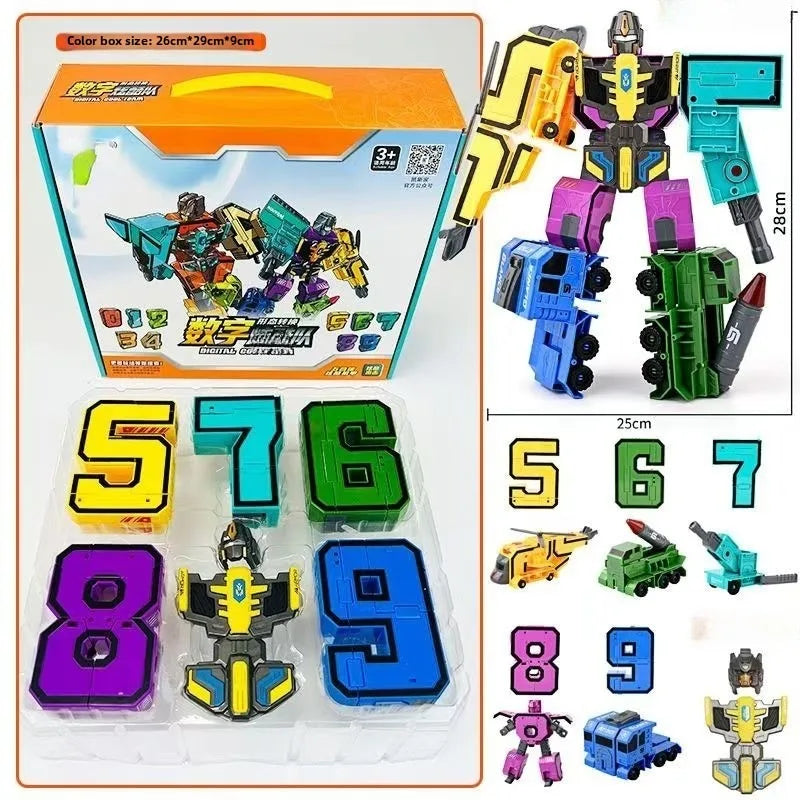 Children's numbers can also be converted into cars to synthesize different characters