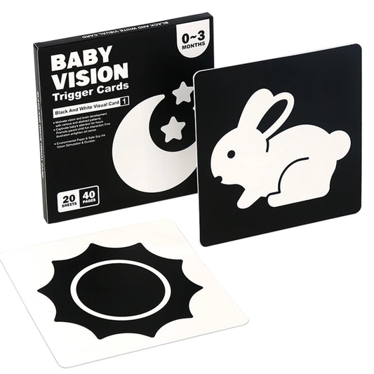 Baby Visual Stimulation Cards Montessori High Contrast Flash Card Infant Gift For Children Cognition Toy