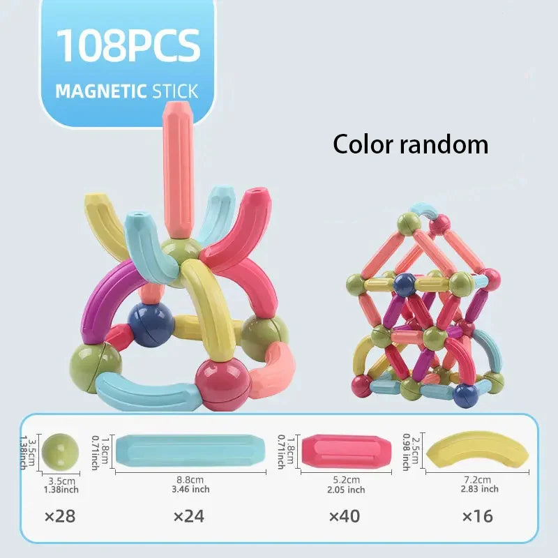 108pcs versatile magnetic wand for boys and girls to develop intellectual thinking toys