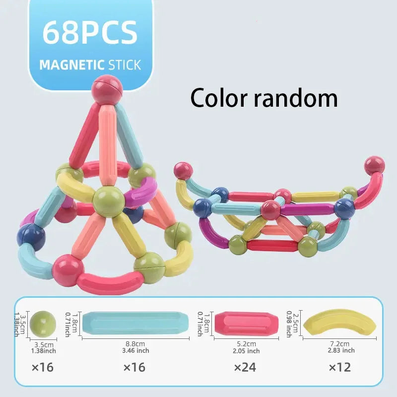 108pcs versatile magnetic wand for boys and girls to develop intellectual thinking toys